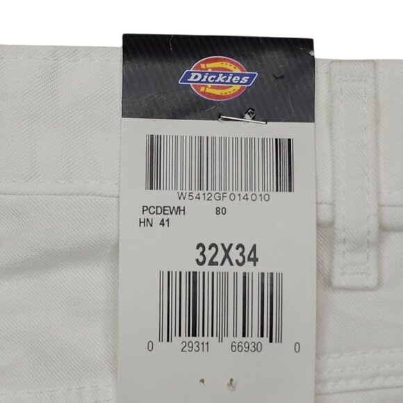 Dickies Mens White Utility Pants Relaxed Fit Multiple Tool Pockets & Loops 32X34 - Picture 4 of 11